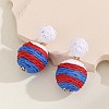 Hand-woven Laffy Grass Stud Earrings for Women PW-WGD6E77-01-1