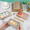 Foldable Paper Drawer Boxes with Clear Plastic Cover LS-CON-WH0095-68A-05-3