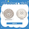20Pcs Alloy with Rhinestone Buttons BUTT-MA0001-05-2