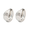 Brass Grooved Hoop Earrings EJEW-G363-16P-1