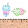 Frosted Resin with Alloy Pendants RE-CBA14F0-05-3
