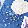 80Pcs Half Rainbow Plated Glass Beads EGLA-TA0013-04A-7