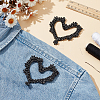2Pcs Heart Rhinestone Garment Accessores FIND-FG0003-50-5