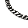 Tarnish Resistant Men's 304 Stainless Steel Cuban Link Chain Bracelets STAS-A051-04B-01-2