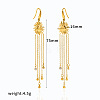 304 Stainless Steel Rhinestone Dangle Earrings WG3BE84-01-1