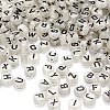 300Pcs Enamel Style Acrylic Beads SACR-YW0001-25-3