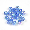 Electroplate Pearlized Glass Pearl Beads EGLA-T021-14B-06-1