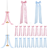 24Pcs 2 Colors Polyester Bowknot for Candle Decoration HJEW-AR00027-1