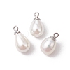 Natural Cultured Freshwater Pearl Teardrop Pendants PALLOY-JF03360-1