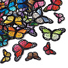 27Pcs 27 Style Butterfly Embroidered Cloth Iron on Patches DIY-TAC0020-39-3