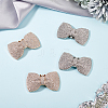 4Pcs 2 Colors Bowknot Alloy Rhinestone Shoe Decoration FIND-GO0002-33-5