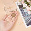 5Pcs Brass Micro Pave Clear Cubic Zirconia Pendants ZIRC-BBC0002-12-3