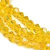 Transparent Electroplate Glass Beads Strands EGLA-A039-T6mm-B22-3