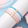 4Pcs Glass Beaded Stretch Bracelets for Women BJEW-JB11504-2