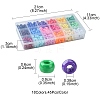 702pcs 18 Colors Opaque Plastic Beads KY-YW0001-41-3