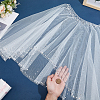 Polyester Gauze Bridal Shawl AJEW-WH0481-225-3