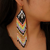 Bohemian Handmade Glass Tassel Dangle Earrings IS1650-3