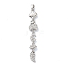 Brass Micro Pave Clear Cubic Zirconia Pendants LS-KK-D101-01A-P-1