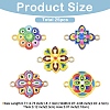 25Pcs 5 Colors 3D Printed Alloy Connector Charms FIND-YW0011-78-2