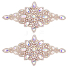 Flower Hotfix Rhinestone Appliques PATC-WH0008-83B-1