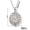 Brass Cubic Zirconia Vintage Virgin Mary Statue Pendant Necklaces AU4979-1-1