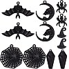 36Pcs 6 Style Halloween Theme Alloy Enamel Pendants FIND-SC0004-37-1
