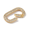 Rack Plating Brass Micro Pave Cubic Zirconia Spring Gate Rings Clasps KK-NH0002-19G-01-2