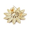Flower Rhinestone Brooch JEWB-G040-08G-01-2
