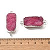 Natural Dyed Quartz Crystal Links Connector Charms G-K189-02S-04-3