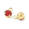 Brass Glass Charms KK-C097-08G-01-2