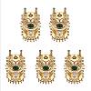 5Pcs Brass Micro Pave Cubic Zirconia Pendants ZIRC-SZ0004-47-1