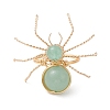 Natural Green Aventurine Beaded Finger Rings RJEW-TA00210-02-2