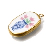 Fruit & Floral & Animals Printed Handmade Porcelain Pendants STAS-Z207-01G-07-2