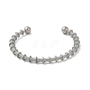 Non-Tarnish 304 Stainless Steel Open Cuff Bangle LS-BJEW-D021-01A-P-1