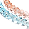 Transparent Painted Glass Beads Strands X1-DGLA-A034-T8mm-A19-4