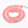 Cherry Quartz Glass Bead Strands G-G735-44-8mm-2