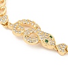 Golden Brass Micro Pave Cubic Zirconia Link Bracelets BJEW-P314-A05-G-2