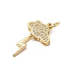 Brass Micro Pave Cubic Zirconia Pendants LS-KK-D105-04G-2