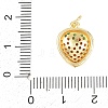 Brass Micro Pave Clear Cubic Zirconia Pendants KK-F938-18G-3
