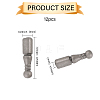 12Pcs Alloy Cord Ends FIND-CA0009-70B-2