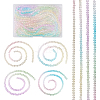 8 Strands 4 Colors Transparent Glass Beads Strands GLAA-TA0001-23-26