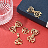 6Pcs Brass Micro Pave Cubic Zirconia Fold Over Clasps KK-BBC0021-30-4