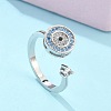Rotatable Open Ring with Cubic Zirconia RJEW-Q776-02P-01-1