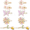 2 Bags Alloy & Resin Hair Clips Kits PHAR-SC0001-004-1