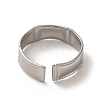304 Stainless Steel Open Cuff Ring RJEW-C068-02C-P-3