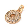 Brass Micro Pave Cubic Zirconia Pendants KK-C076-29O-G01-2