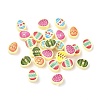 Printed Handmade Polymer Clay Beads CLAY-I016-04-1