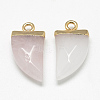 Natural Rose Quartz Pointed Pendants G-Q966-11-2