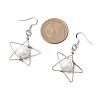 Star Copper Wire Wrapped Acrylic Dangle Earrings EJEW-JE05774-3