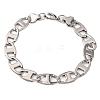 Tarnish Resistant 304 Stainless Steel Mariner Link Chain Bracelets BJEW-B078-56P-1